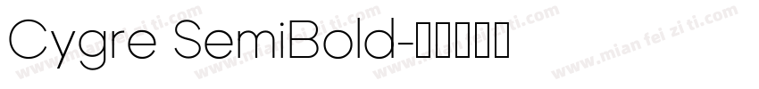 Cygre SemiBold字体转换